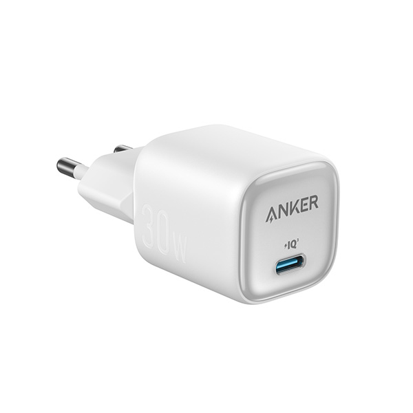 מטען קיר GaN 30W דגם Anker Zolo Charger 30W בצבע לבן מטען קיר GaN 30W דגם Anker Zolo Charger 30W בצבע לבן