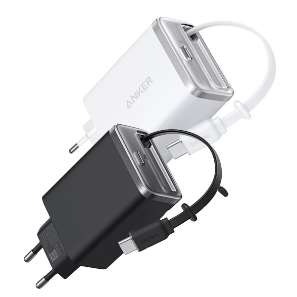 מטען קיר משולב כבל Anker Nano Charger 35W with USB-C cable בצבע שחור מטען קיר משולב כבל Anker Nano Charger 35W with USB-C cable בצבע שחור
